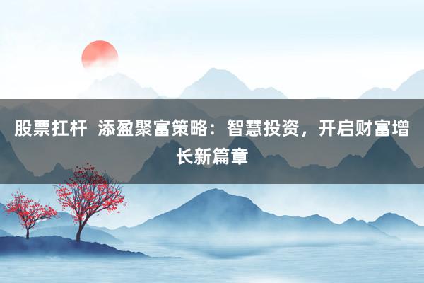 股票扛杆  添盈聚富策略：智慧投资，开启财富增长新篇章