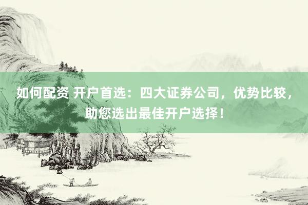 如何配资 开户首选：四大证券公司，优势比较，助您选出最佳开户选择！